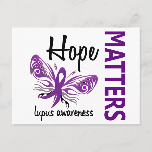 Hope Matters Butterfly Lupus Vykort (Framsida)