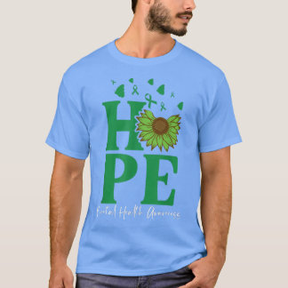 Hope Mental Health Awareness Month Grönt Ribbon 17 T Shirt