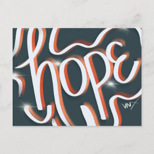 Hope Neon Urban Faith Gaturitningar Handstil Vykort