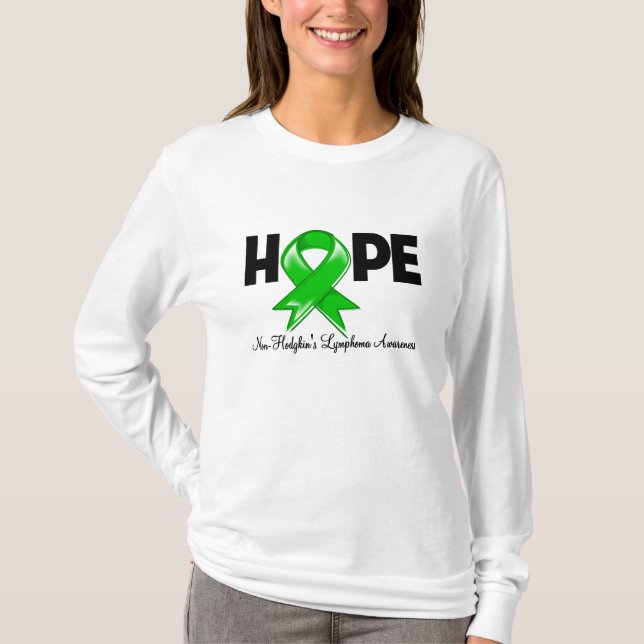 Hope Non-Hodgkins lymphoma Awareness Tee Shirt (Framsida)