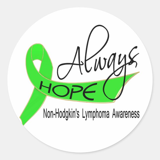 Hope Non-Hodgkins Lymphoma Runt Klistermärke (Framsida)