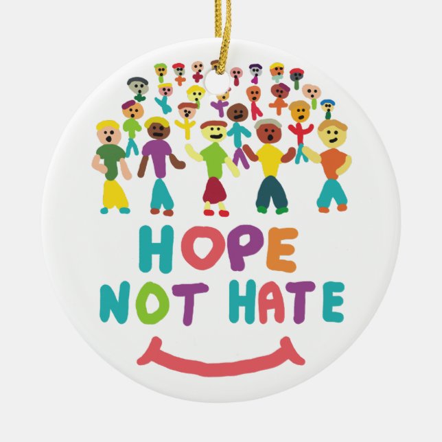 Hope Not Hate Julgransprydnad Keramik (Framsidan)