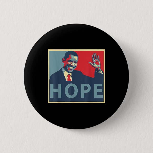 Hope Obama 44 President Knapp (Framsida)