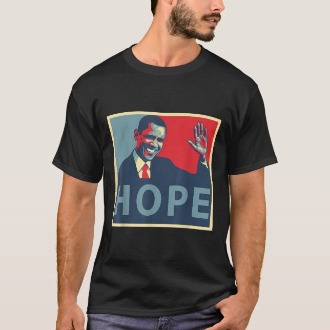 Hope Obama 44 President T Shirt (Framsida)