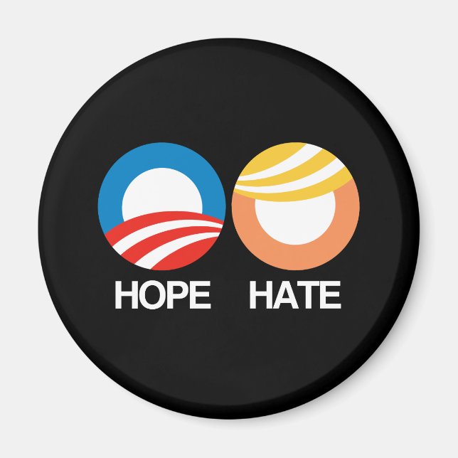HOPE (Obama) vs. HATE (Trump) Magnet (Framsidan)