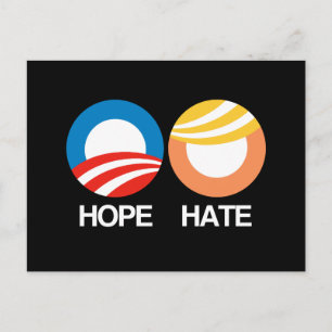 HOPE (Obama) vs. HATE (Trump) Vykort