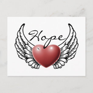 Hope on Angel Vingar" Vykort
