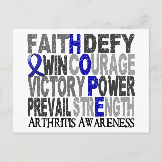 Hope Ord Collage Arthritis Vykort (Framsida)