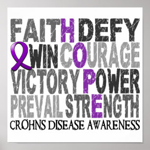 Hope Ord Collage Crohns sjukdom Poster