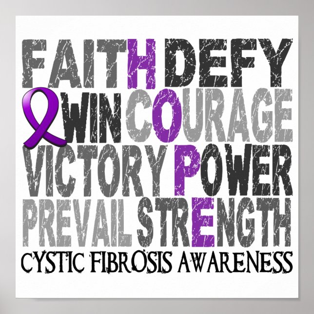 Hope Ord Collage Cystic Fibrosis Poster (Framsidan)