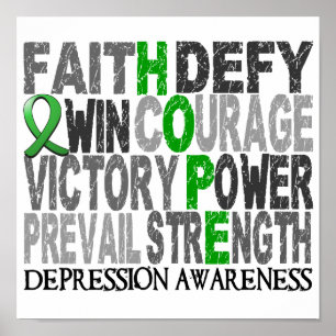 Hope Ord Collage Depression Poster