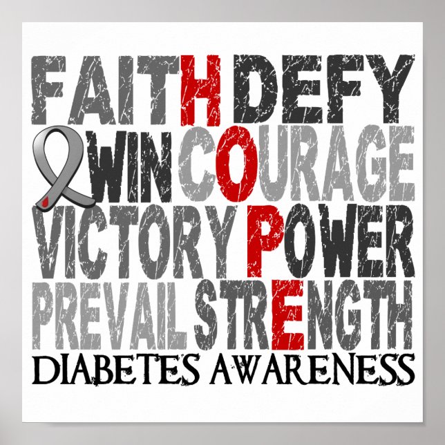 Hope Ord Collage Diabetes Poster (Framsidan)