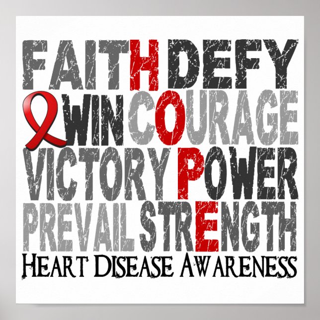 Hope Ord Collage Heart Disease Poster (Framsidan)