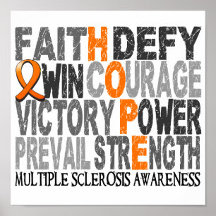 Hope Ord Collage Många Sclerosis Poster