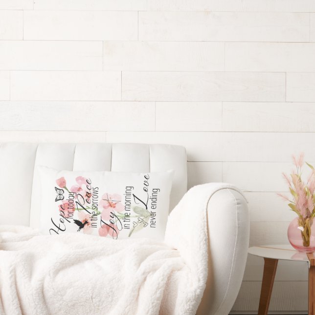 Hope Peace Joy Kärlek Christian | Lumbalfyllning Lumbarkudde (Soffa)