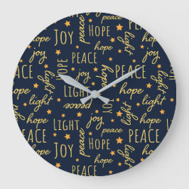 Hope Peace Joy Light Helgdag Stor Klocka
