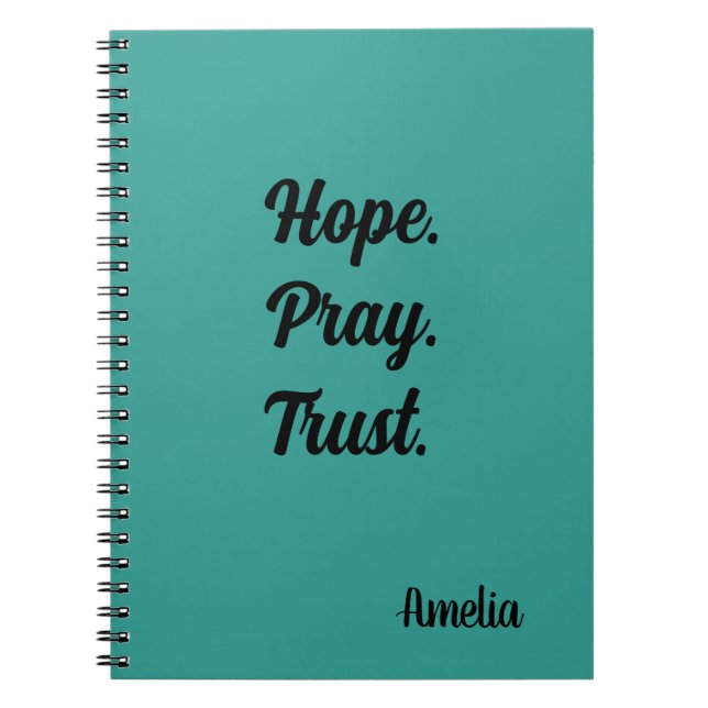 Hope Pray Trust Personlig Anteckningsbok (Framsidan)