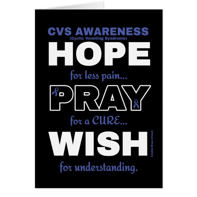 Hope Pray Wish...CVS Hälsningskort (Framsidan)