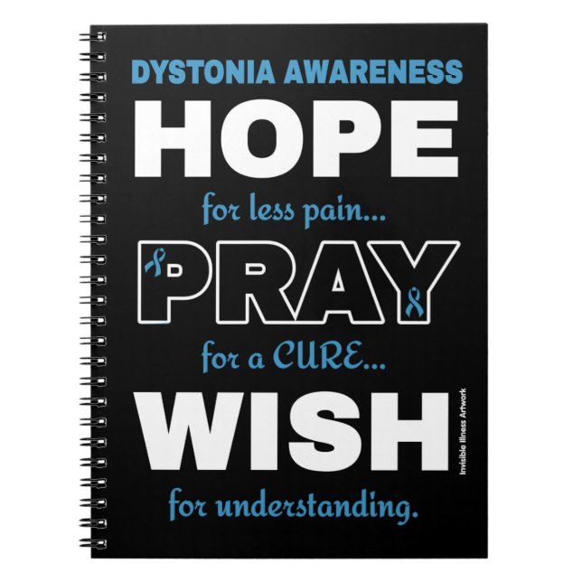 Hope Pray Wish.. Dystonia Anteckningsbok (Framsidan)
