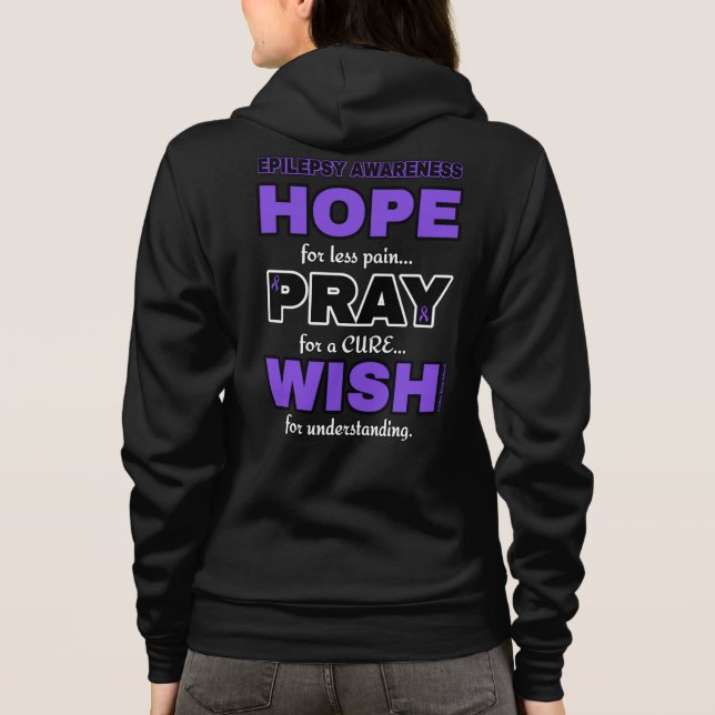 Hope Pray Wish...Epilepsy T Shirt (Baksida)