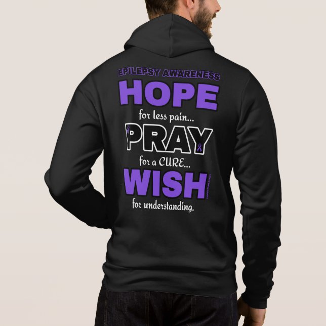 Hope Pray Wish...Epilepsy T Shirt (Baksida)