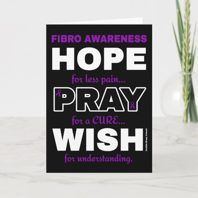 Hope Pray Wish...Fibro Kort (Framsida)