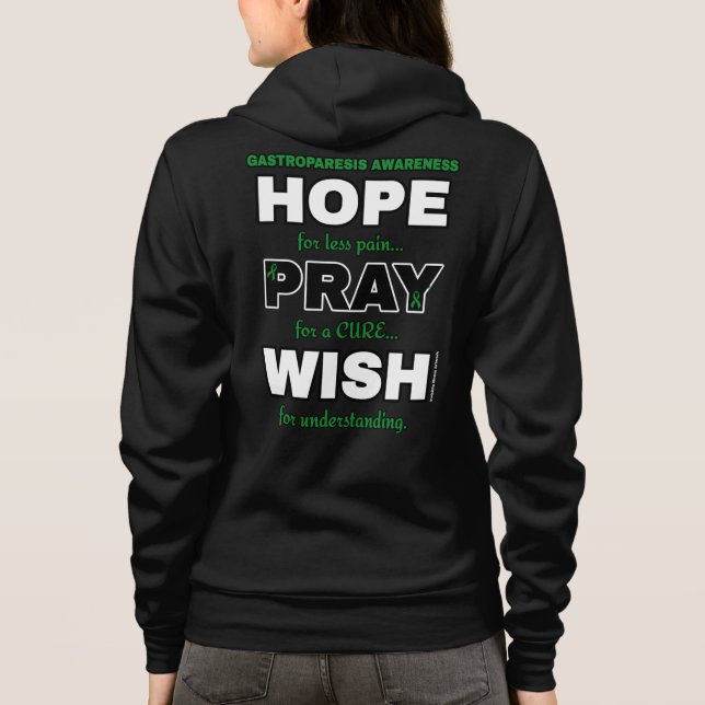 Hope Pray Wish..Gastroparesis T Shirt (Baksida)