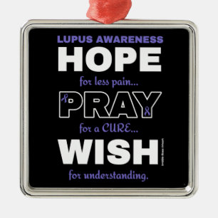Hope Pray Wish.. Lupus Julgransprydnad Metall
