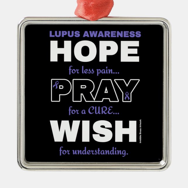 Hope Pray Wish.. Lupus Julgransprydnad Metall (Framsidan)