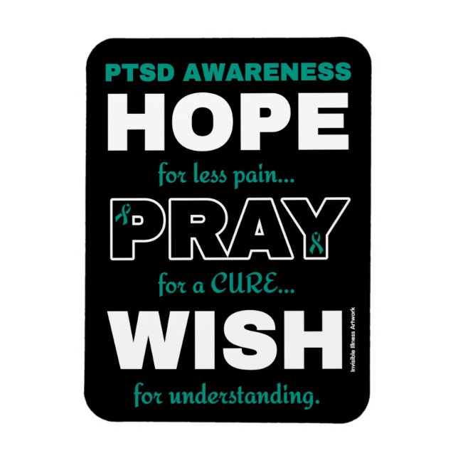 Hope Pray Wish.. PTSD Magnet (Vertikal)