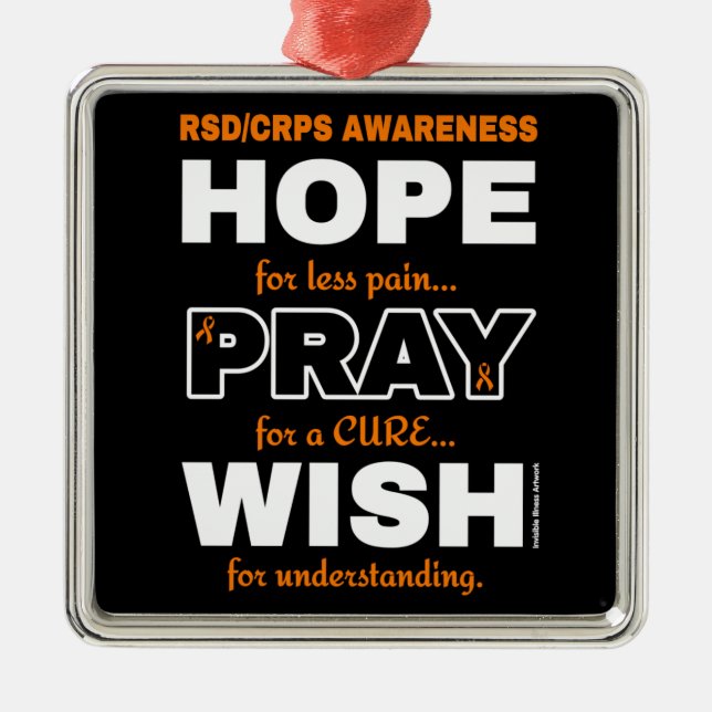 Hope Pray Wish ...RSD/CRPS Metall Ornament (Framsidan)