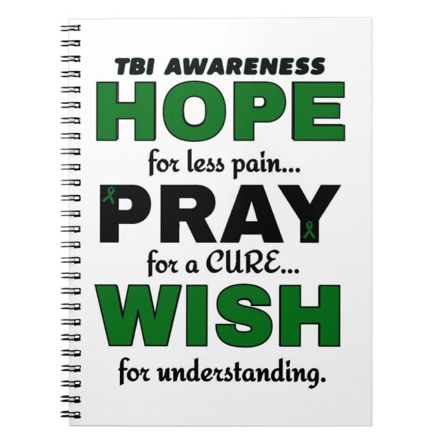 Hope Pray Wish...TBI Anteckningsbok Med Spiral (Framsidan)