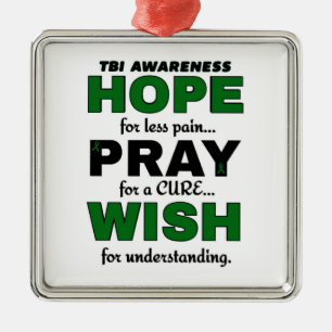 Hope Pray Wish...TBI Julgransprydnad Metall