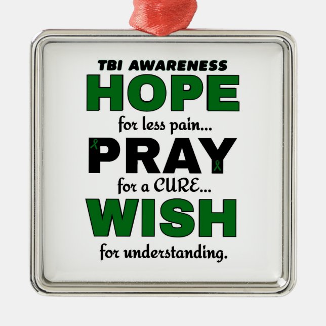 Hope Pray Wish...TBI Julgransprydnad Metall (Framsidan)