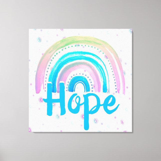 Hope Rainbow med Spiral Canvastryck (Framsida)