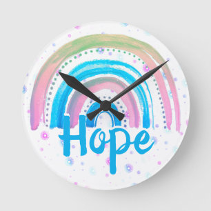 Hope Rainbow med Spiral Rund Klocka