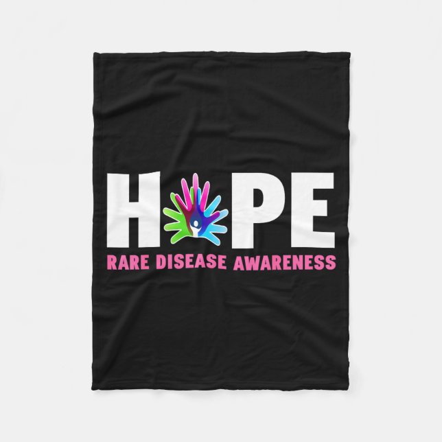 Hope Rare Disease Awareness Shirt - Rare Disease D Fleecefilt (Framsidan)
