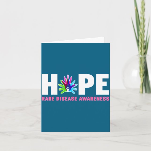 Hope Rare Disease Awareness Shirt - Rare Disease D Kort (Framsida)