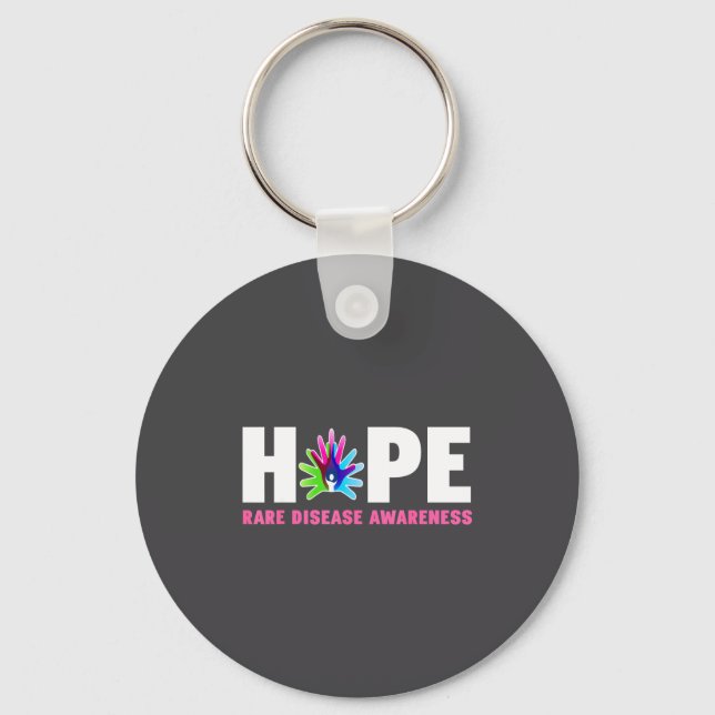 Hope Rare Disease Awareness Shirt - Rare Disease D Nyckelring (Framsida)
