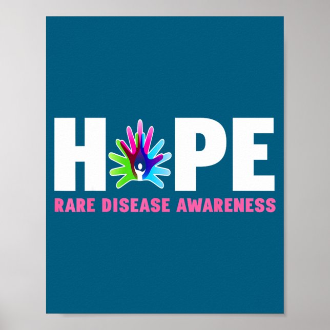 Hope Rare Disease Awareness Shirt - Rare Disease D Poster (Framsidan)