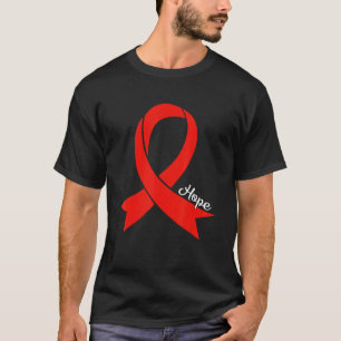 Hope Red Ribbon Aids Awareness Week Hiv Awareness T Shirt