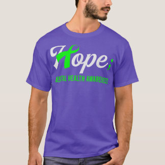Hope Ribbon Semicolon Mental Health Awareness 1708 T Shirt