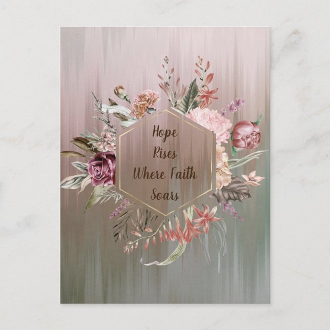 Hope Rises where Faith Soars Postcard Vykort (Framsida)
