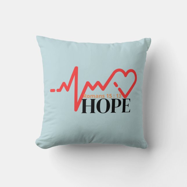 Hope ( Romans 15:13) Pillow Kudde (Framsida)