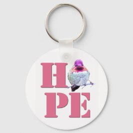 HOPE Rosa Anna Hummingbird Photo Keychain Nyckelring