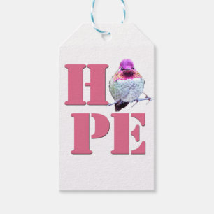 HOPE Rosa Anna's Hummingbird Photo Gift Märkre Presentetikett