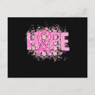 Hope Rosa Ribbon Breast Cancer Awareness (3) Inbjudan Vykort
