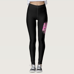 Hope Rosa Ribbon Breast Cancer Awareness (3) Leggings