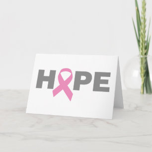 Hope Rosa Ribbon-kort Kort