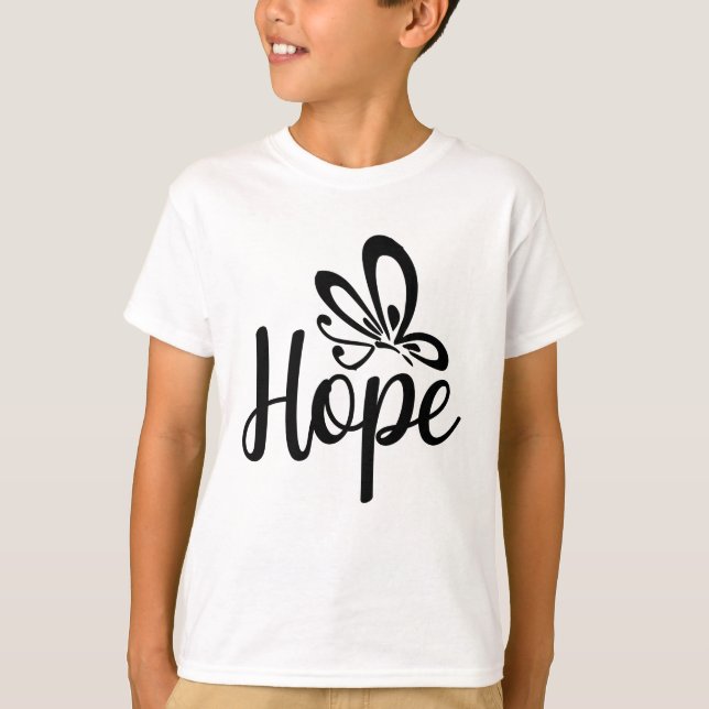 Hope Rosa Ribbon T Shirt (Framsida)